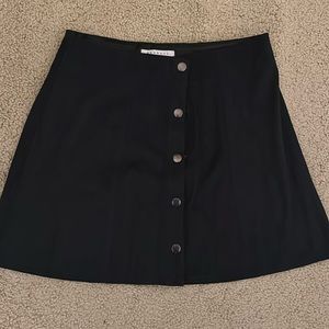 Velour Button up Mini Skirt